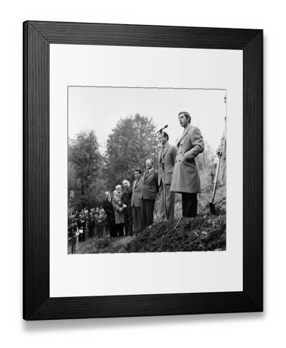 Framed Print : Prince Charles, Prince of Wales visits National Trust land in the Gower Coast Bishopston