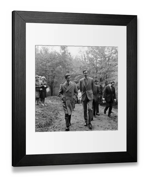 Framed Print : Prince Charles, Prince of Wales visits National Trust land in the Gower Coast Bishopston