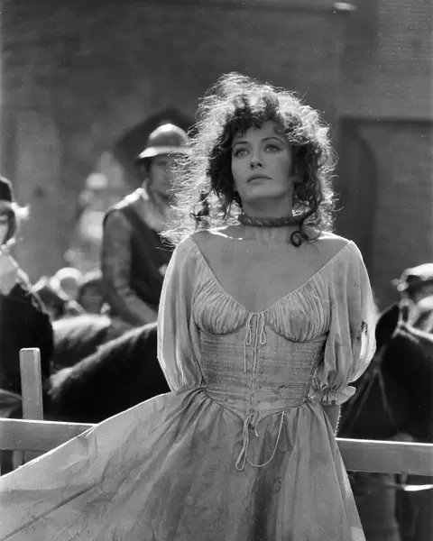 Lesley-Anne Down on the set of The Hunchback of Notre Dame at Pinewood Studios