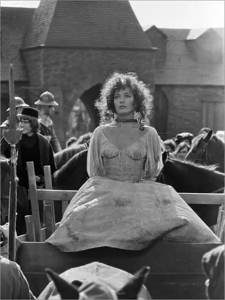 Lesley-Anne Down on the set of The Hunchback of Notre Dame at Pinewood Studios