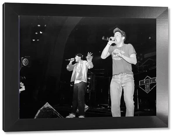 The Beastie Boys performing at Brixton Academy, London. Pictured