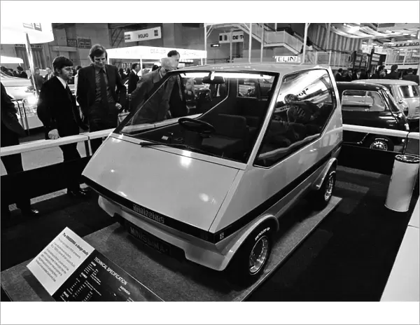 The Minissima car at the British International Motor Show at Earls Court, London