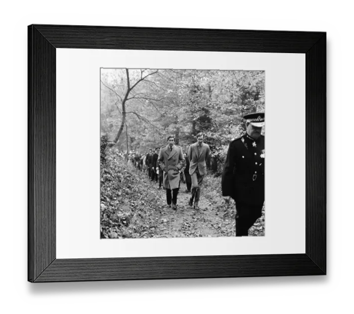Framed Print : Prince Charles, Prince of Wales visits National Trust land in the Gower Coast Bishopston