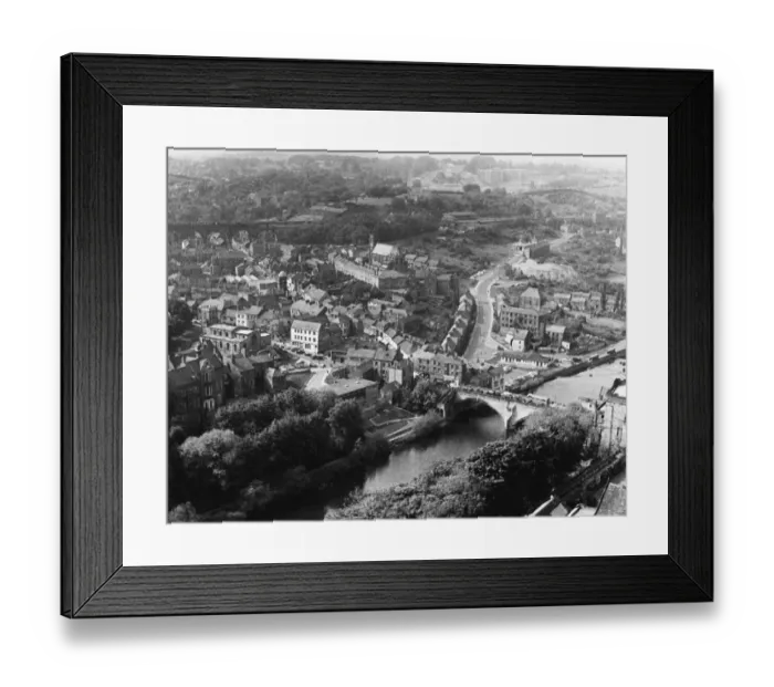 Framed Print : Picture shows the city of Durham, as it looks from the main tower of Durham Cathedral Framed Print : Picture shows the city of Durham, as it looks from the main tower of Durham Cathedral