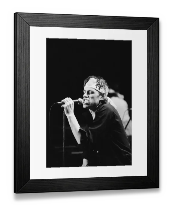 Framed Print : The Boomtown Rats performing on stage in Tokyo, Japan. Pictured