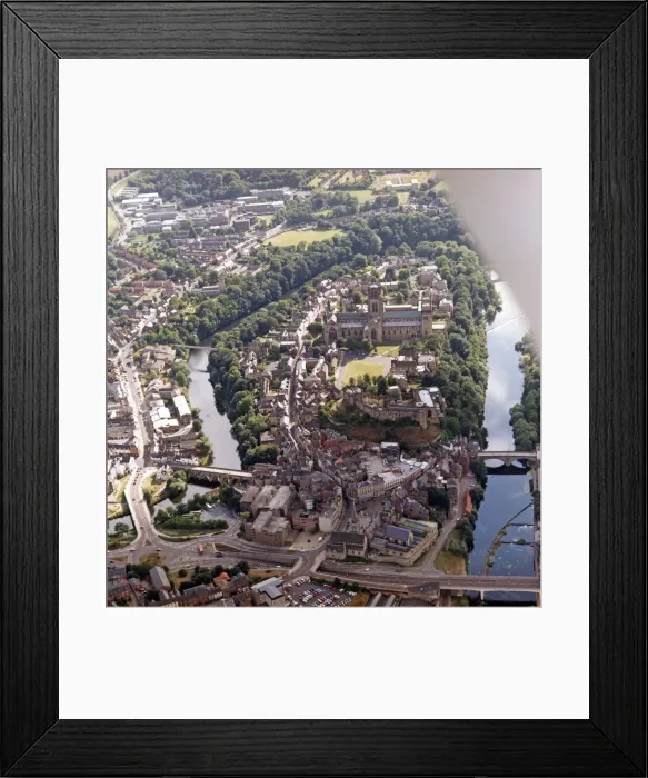 Framed Print : An Aerial photograph of Durham, County Durham, North East England Framed Print : An Aerial photograph of Durham, County Durham, North East England