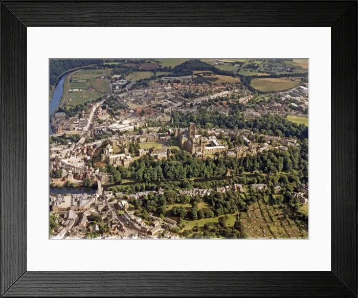 Framed Print : An Aerial photograph of Durham, County Durham, North East England Framed Print : An Aerial photograph of Durham, County Durham, North East England