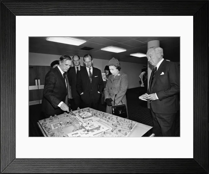 Framed Print : Queen Elizabeth II opens the Royal Surrey County Hospital Framed Print : Queen Elizabeth II opens the Royal Surrey County Hospital