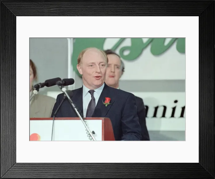 Framed Print : Labour leader Neil Kinnock receives the results of the 1992 General Election Framed Print : Labour leader Neil Kinnock receives the results of the 1992 General Election
