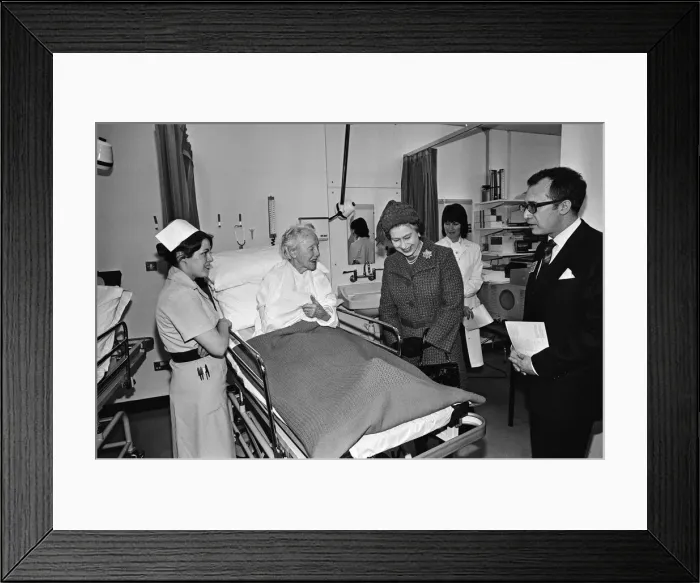 Framed Print : Queen Elizabeth II opens the Royal Surrey County Hospital Framed Print : Queen Elizabeth II opens the Royal Surrey County Hospital