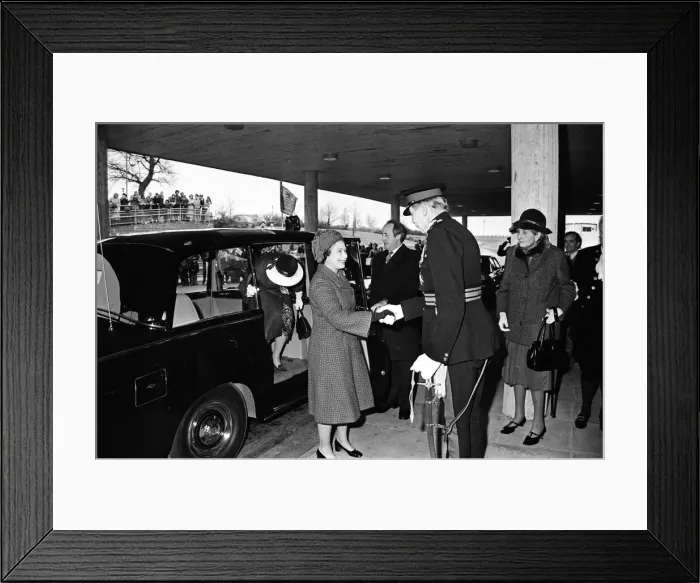 Framed Print : Queen Elizabeth II opens the Royal Surrey County Hospital Framed Print : Queen Elizabeth II opens the Royal Surrey County Hospital