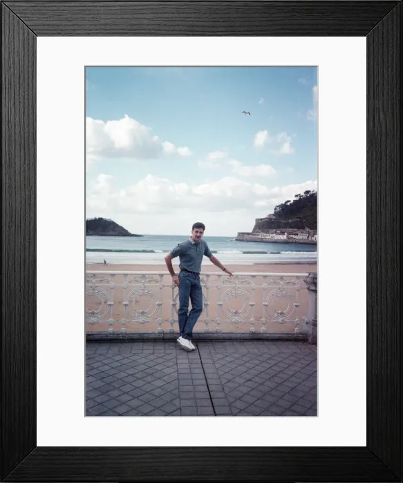 Framed Print : Real Sociedad footballer John Aldridge in San Sebastian, Spain. 5th March 1990