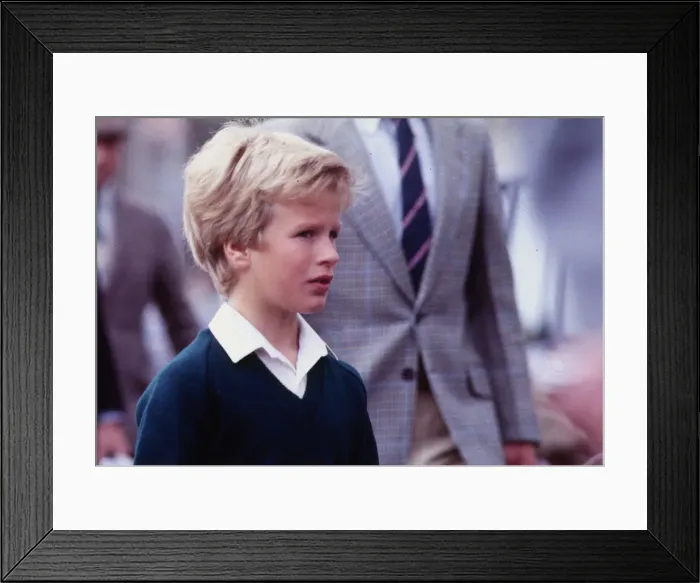 Framed Print : Peter Phillips September 1985 son of Princess Anne in Scotland