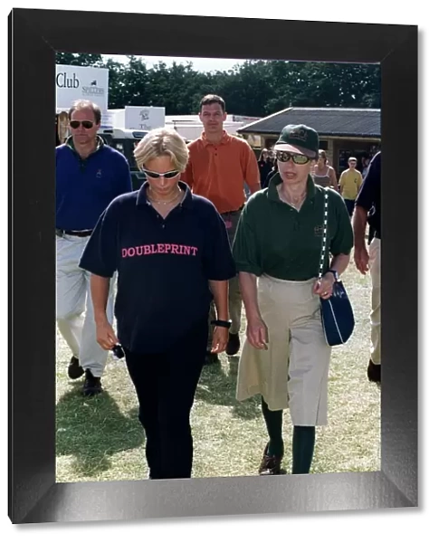 Princess Anne August 98 At horse trials at her Gatcombe Park home with daughter