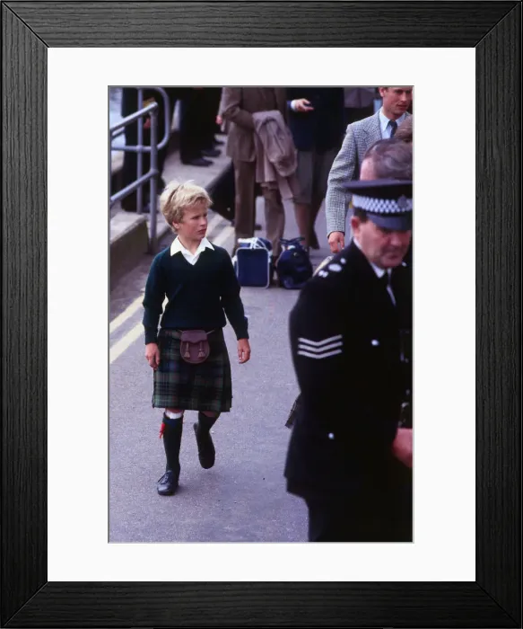 Framed Print : Peter Phillips September 1985 son of Princess Anne in Scotland