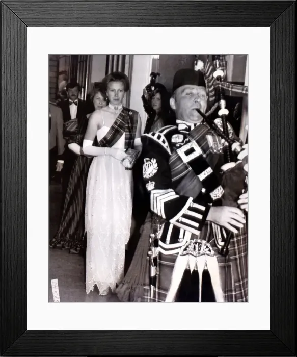 Framed Print : Princess Anne at Royal Scots 350th anniversary Ball Edinburgh 1983