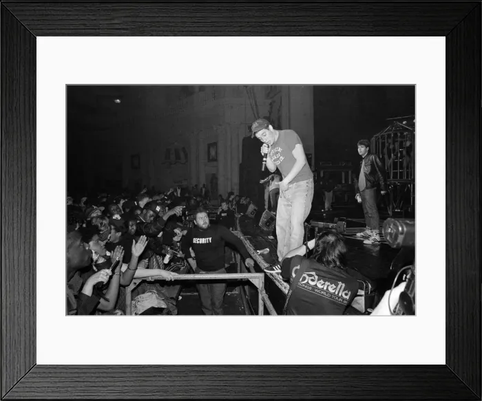 Framed Print : The Beastie Boys performing at Brixton Academy, London. 24th May 1987 Framed Print : The Beastie Boys performing at Brixton Academy, London. 24th May 1987