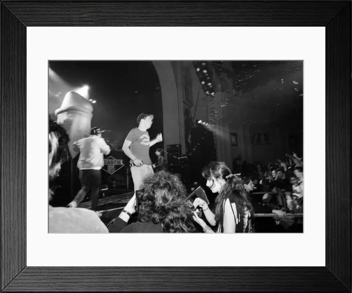 Framed Print : The Beastie Boys performing at Brixton Academy, London. 24th May 1987 Framed Print : The Beastie Boys performing at Brixton Academy, London. 24th May 1987