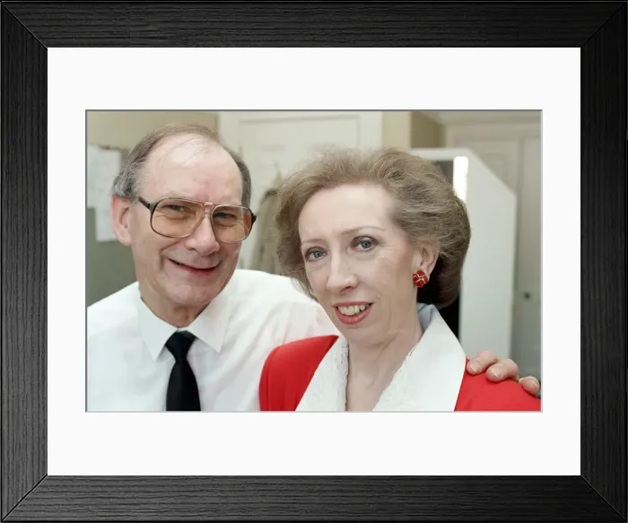 Framed Print : Shadow Chief Secretary to the Treasury Margaret Beckett with her husband Leo Framed Print : Shadow Chief Secretary to the Treasury Margaret Beckett with her husband Leo