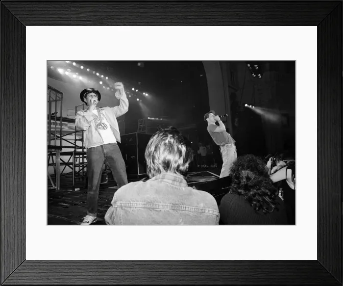 Framed Print : The Beastie Boys performing at Brixton Academy, London. 24th May 1987 Framed Print : The Beastie Boys performing at Brixton Academy, London. 24th May 1987