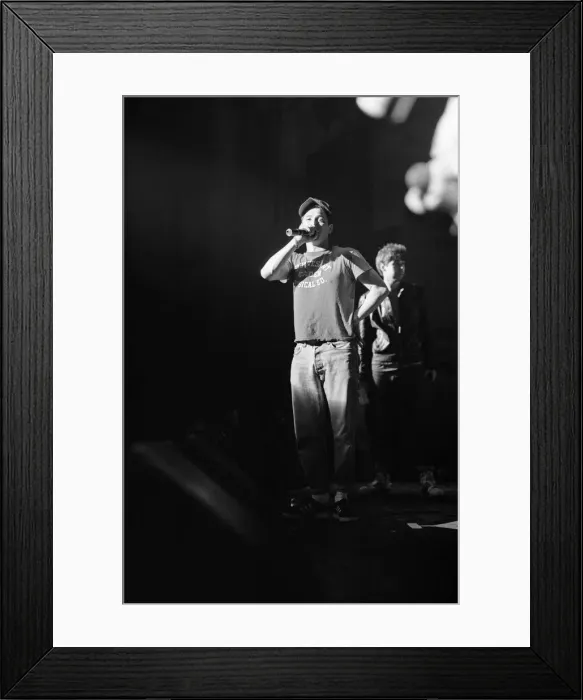 Framed Print : The Beastie Boys performing at Brixton Academy, London. Pictured singing Framed Print : The Beastie Boys performing at Brixton Academy, London. Pictured singing