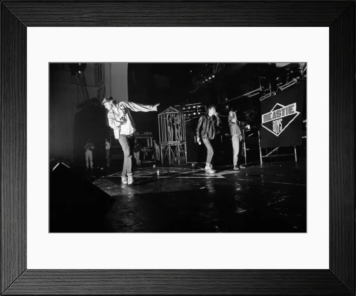 Framed Print : The Beastie Boys performing at Brixton Academy, London. 24th May 1987 Framed Print : The Beastie Boys performing at Brixton Academy, London. 24th May 1987