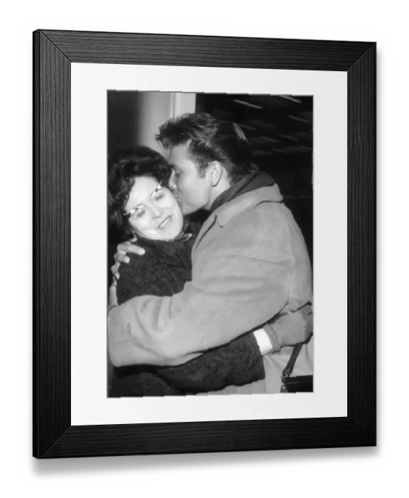 Framed Print : CLIFF RICHARD IS GREETED BY HIS MOTHER, MRS. WEBB AT HEATHROW ON HIS RETURN FROM A Framed Print : CLIFF RICHARD IS GREETED BY HIS MOTHER, MRS. WEBB AT HEATHROW ON HIS RETURN FROM A