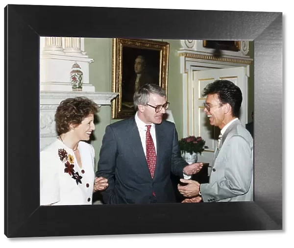 Cliff Richard with Prime Minister John Major and his wife Norma Major - January 1991