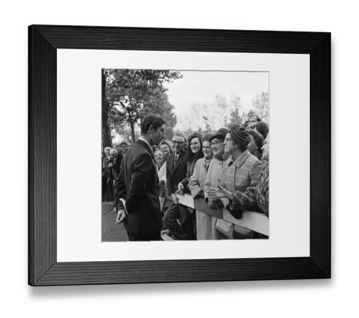 Framed Print : Prince Charles, Prince of Wales visits Swansea, South Wales. 25th October 1973