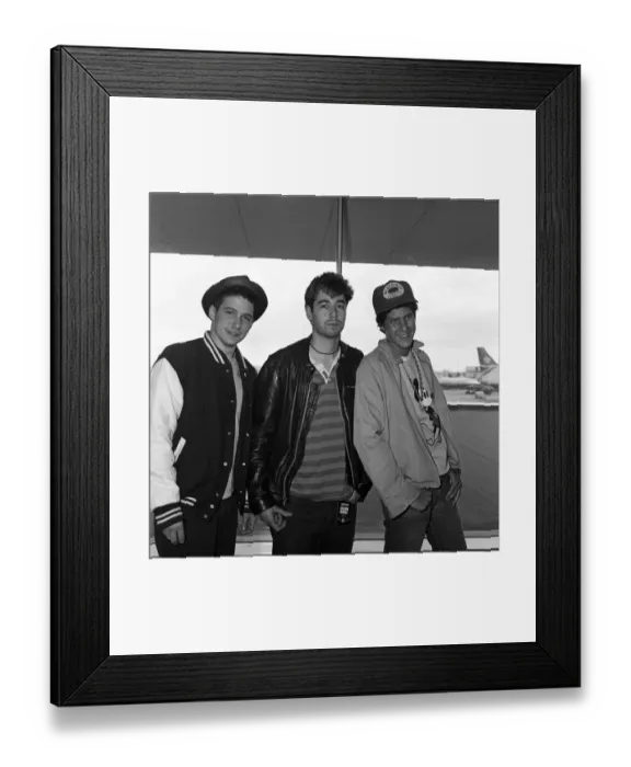 Framed Print : The Beastie Boys at London Airport, Adam Horovitz (Ad-Rock)