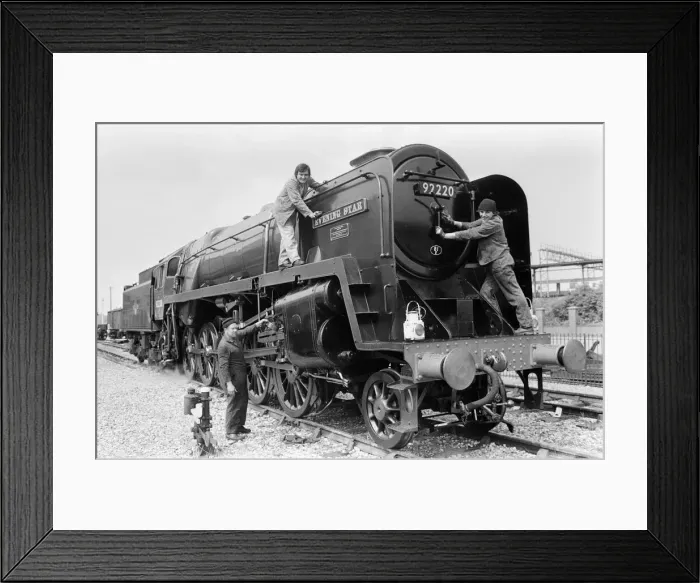 Framed Print : Evening Star train at Tyseley Locomotive Works, Birmingham Railway Museum. 4th June 1982 Framed Print : Evening Star train at Tyseley Locomotive Works, Birmingham Railway Museum. 4th June 1982