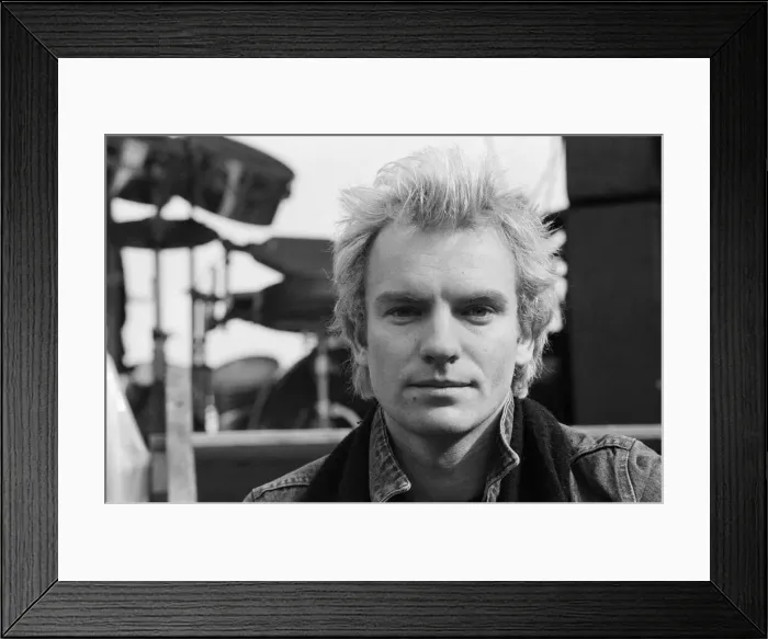 Framed Print : Sting (real name Gordon Sumner) bass player, singer and songwriter with the rock group Framed Print : Sting (real name Gordon Sumner) bass player, singer and songwriter with the rock group