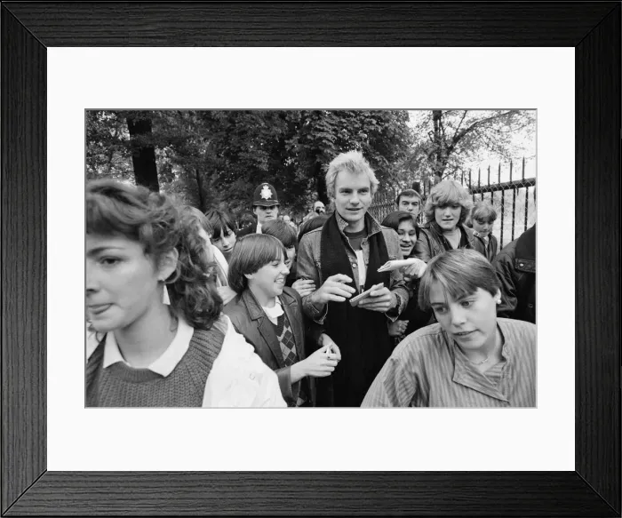 Framed Print : Sting (real name Gordon Sumner) bass player, singer and songwriter with the rock group Framed Print : Sting (real name Gordon Sumner) bass player, singer and songwriter with the rock group