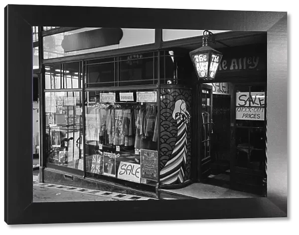 The front window of the Alley Boutique in Birmingham, West Midlands. 11th October 1967