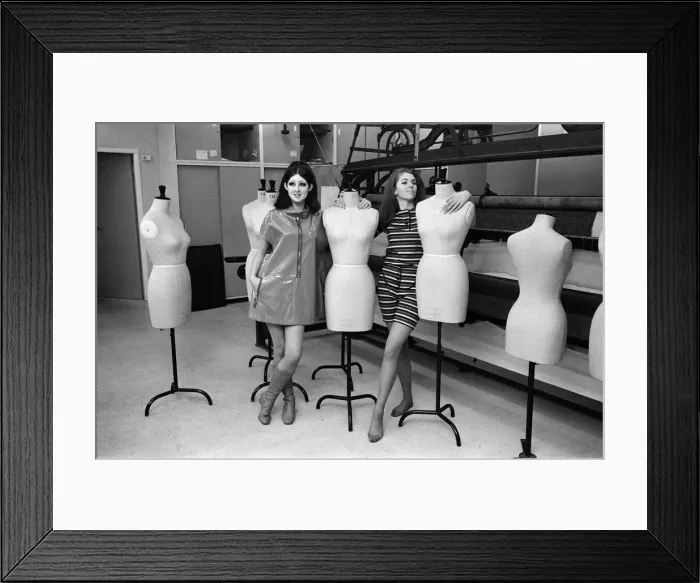 Framed Print : Students at the Art School, Birmingham, wearing designs by some of the students