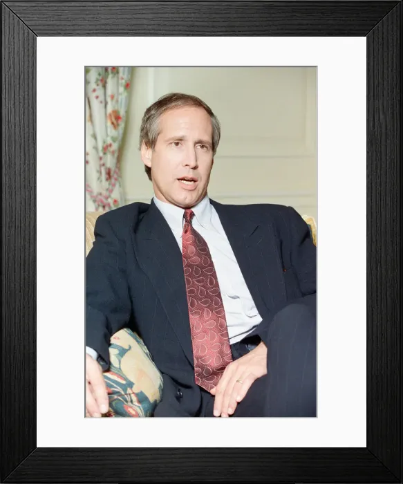 Framed Print : Chevy Chase, American actor and comedian, in the UK to promote his new film