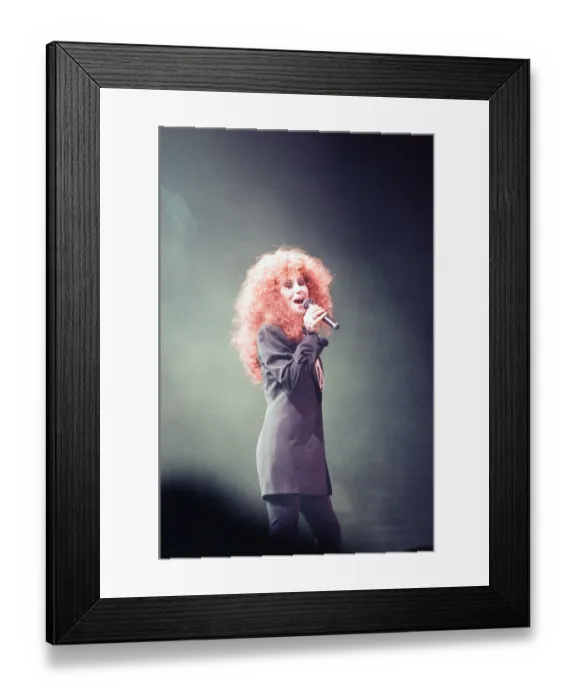 Framed Print : Cher, American singer, Love Hurts Tour, concert at Wembley Arena, London