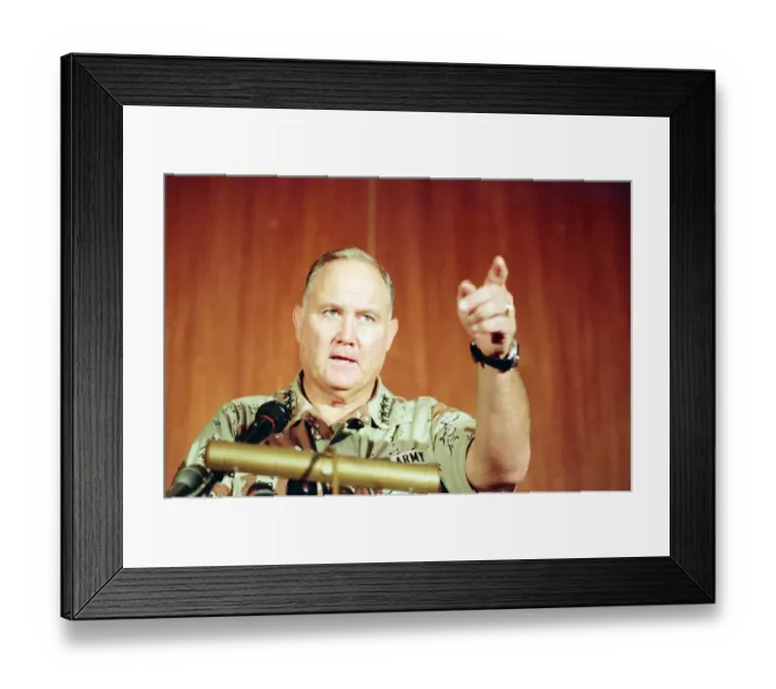 Framed Print : General Norman Schwarzkopf, commander of United States Central Command