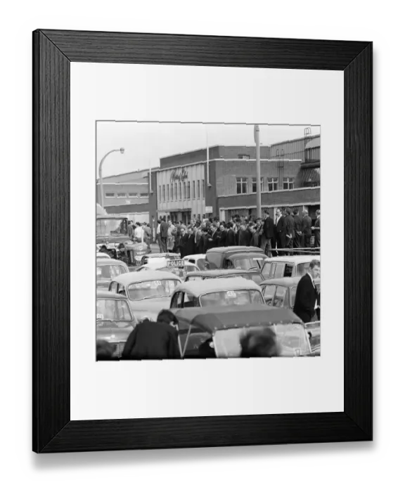 Framed Print : Press day at the BMC works at Longbridge, Birmingham, West Midlands. 2nd October 1967 Framed Print : Press day at the BMC works at Longbridge, Birmingham, West Midlands. 2nd October 1967