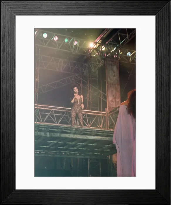 Framed Print : Cher, American singer performing on stage, during Heart of Stone Tour Framed Print : Cher, American singer performing on stage, during Heart of Stone Tour