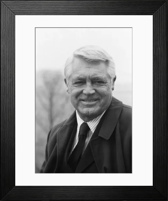 Framed Print : Cary Grant, actor, (real name Archibald Alexander Leach) pictured on his 68th birthday