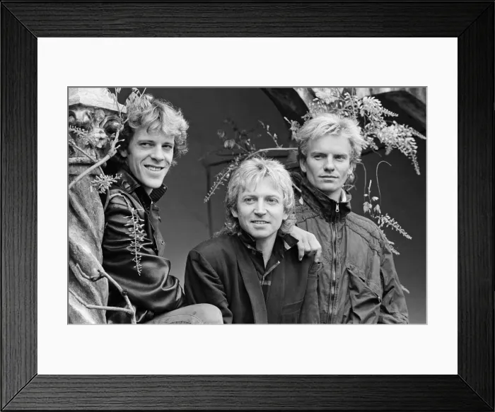Framed Print : The Police - pictured in London, during their promotional tour to launch their new Framed Print : The Police - pictured in London, during their promotional tour to launch their new