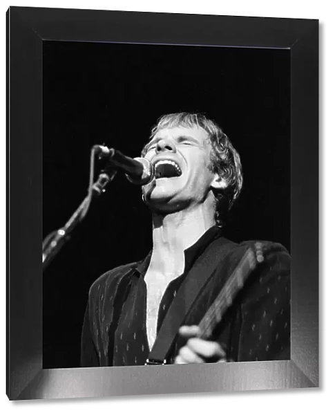 The Police - on tour in America. January 1982 Picture shows the group performing