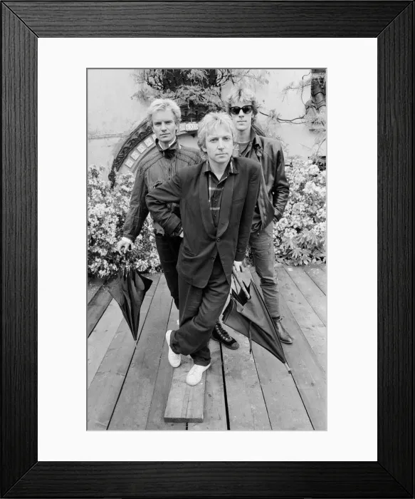 Framed Print : The Police - pictured in London, during their promotional tour to launch their new Framed Print : The Police - pictured in London, during their promotional tour to launch their new