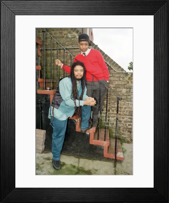 Framed Print : Maxi Priest and his son, 13 year old Ryan Elliott. 23rd January 1995