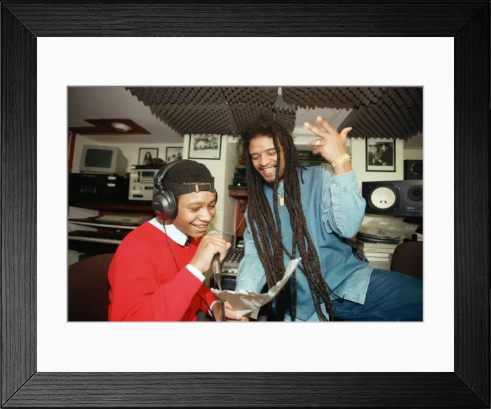 Framed Print : Maxi Priest and his son, 13 year old Ryan Elliott. 23rd January 1995 Framed Print : Maxi Priest and his son, 13 year old Ryan Elliott. 23rd January 1995