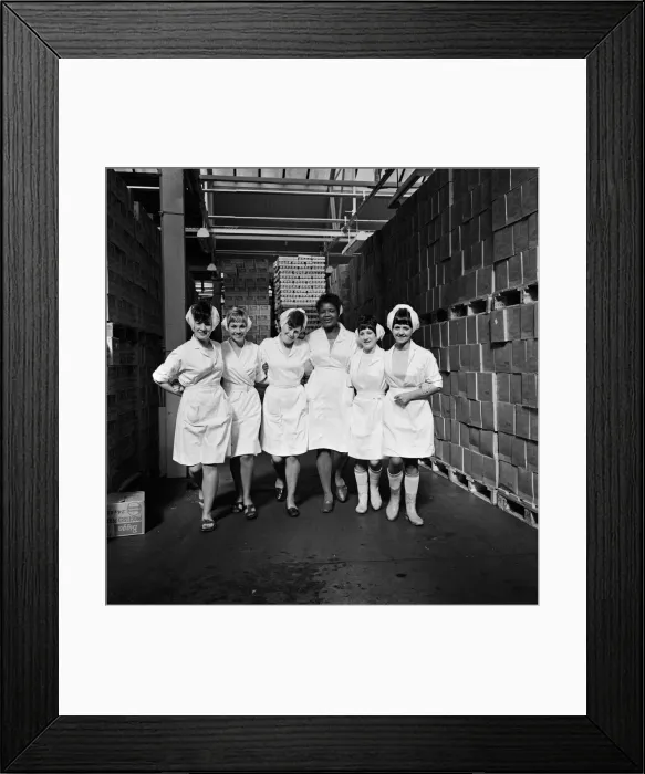 Framed Print : Batchelors food factory, Wadsley Bridge, Sheffield. L-R Beatrice Burn, 24 Framed Print : Batchelors food factory, Wadsley Bridge, Sheffield. L-R Beatrice Burn, 24