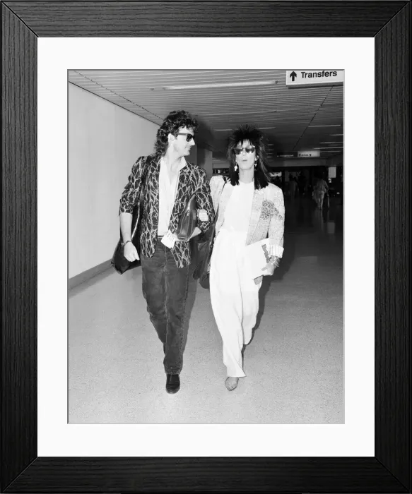 Framed Print : Cher, American actress and singer, Departures, London Heathrow Airport Framed Print : Cher, American actress and singer, Departures, London Heathrow Airport