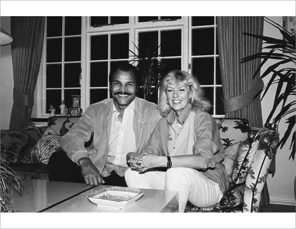 Ex-World Boxing Champion John Conteh at home with wife Veronica. 5th October 1984