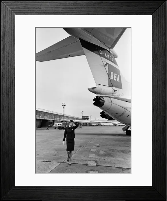 Framed Print : Air Hostess Moira Nuttall, 22, of Poulton-le-Fylde, Lancashire Framed Print : Air Hostess Moira Nuttall, 22, of Poulton-le-Fylde, Lancashire